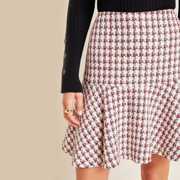 Anthropologie Bobbie Plaid Flounced Mini Skirt - Picture 2 of 11